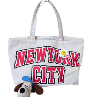 Lazy sunday - TOTE BAG กระเป๋าผ้าแคนวาสลาย NEW YORK พร้อมส่ง