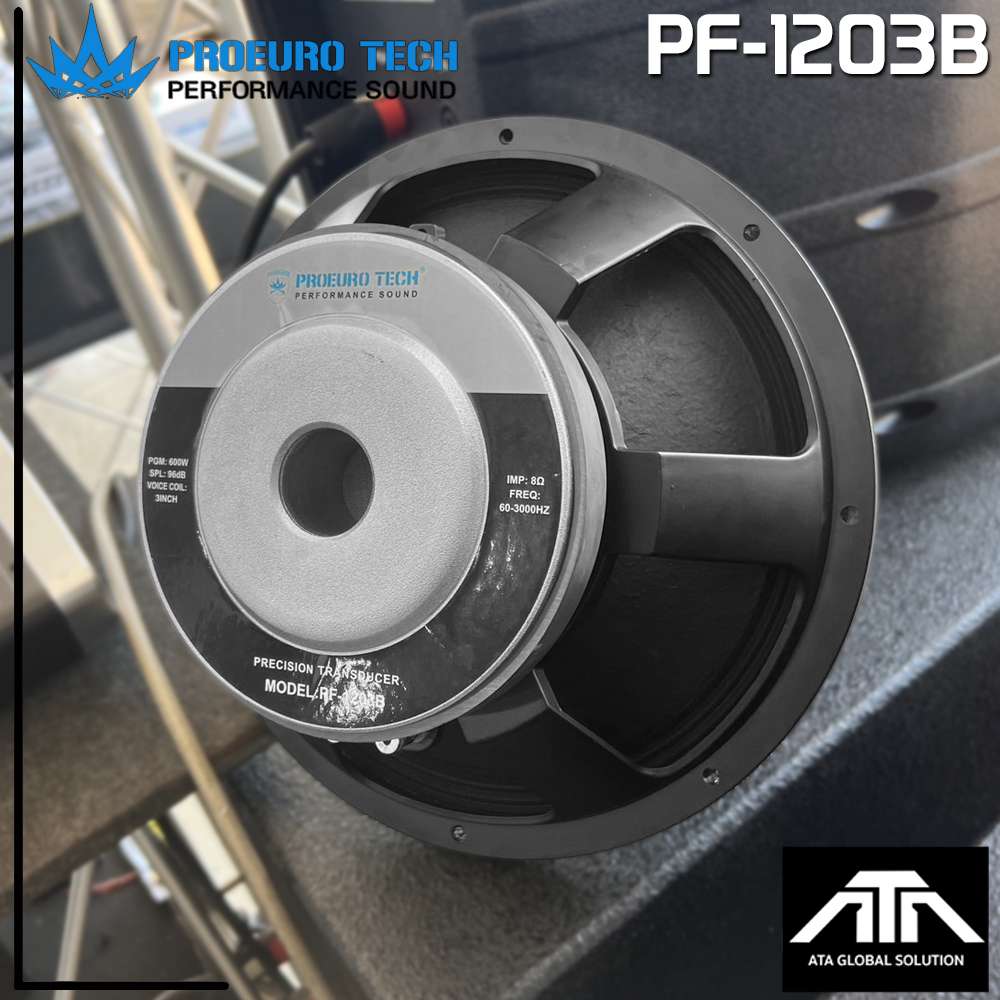 ดอกลำโพง 12 นิ้ว PROEURO TECH PF-1203B กำลังวัตต์ 600 วัตต์ 8 โอห์ม ว้ ...