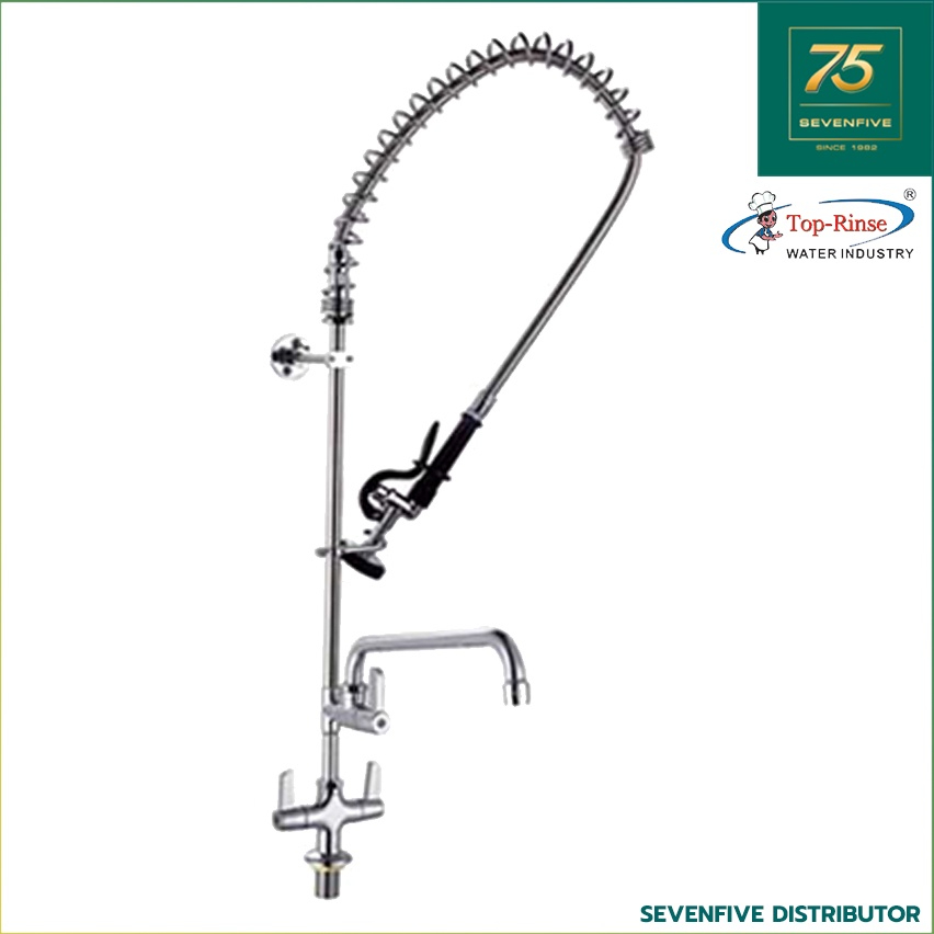 TOP RINSE ก๊อกน้ำแบบติดตั้งขอบอ่าง ก๊อกแนวตั้ง ก๊อกท่ออ่อนแสตนเลส ยาว12 ...