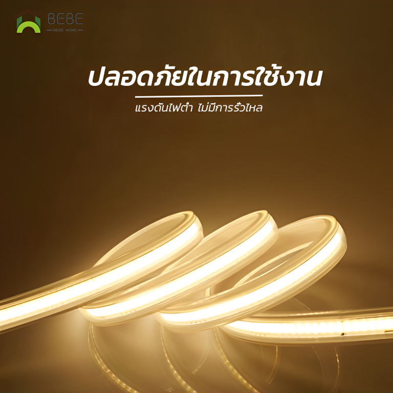 ไฟเส้น-led-ไฟสายยาง-led-ไฟหลังทีวี-led-strip-กันน้ำip65-แสงวอร์มไวท์และแสงขาว-neon-flex-220v-ไฟติดตู้โชว์