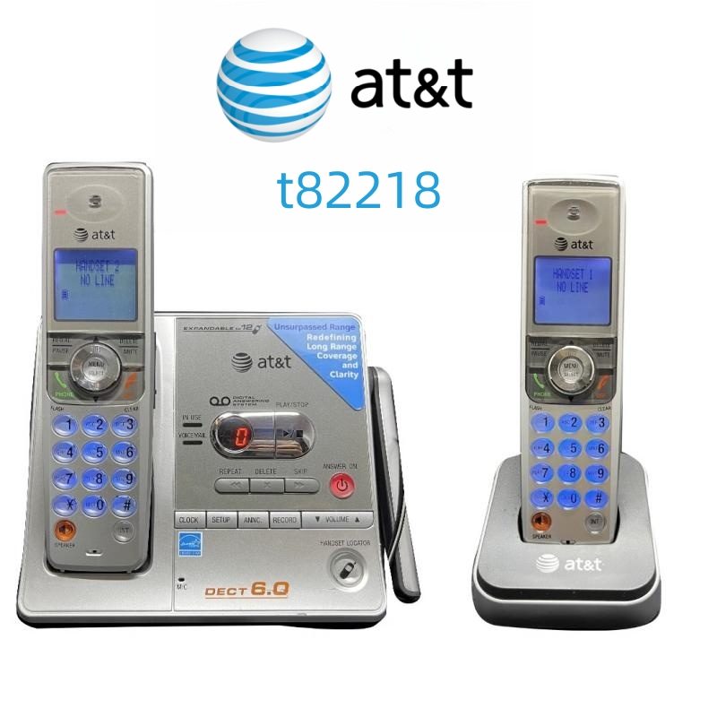 ราคาพิเศษ-at-amp-t-dect6-0-โทรศัพท์ดิจิตอลไร้สาย-หน้าจอขนาดใหญ่แบบมัลติฟังก์ชั่นและปุ่มขนาดใหญ่