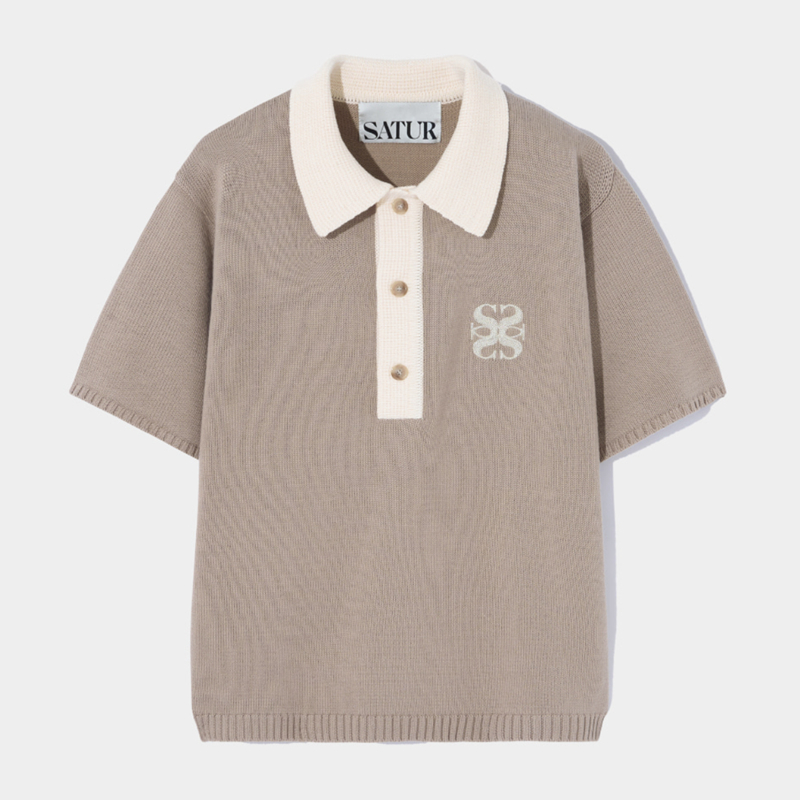 トップス SATUR Napoli Soft cotton polo knit Satur] Napoli Soft Cotton Polo Knit (4 สี) | Shopee Thailand
