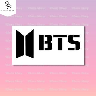 สติกเกอร์ ลาย LOGO + อักษร "BTS" งานไดคัท สติ๊กเกอร์แฟน สติ๊กเกอร์ติดตกแต่ง สติ๊กเกอร์ติดได้ทุกที่ สติ๊กเกอร์แฟนคลับ