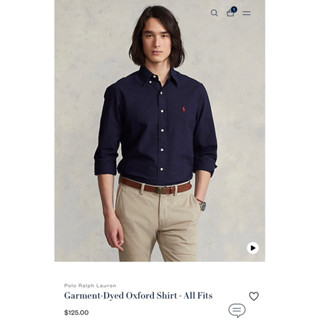 PRE ORDER รุ่นใหม่ ❤️‍🔥 • Ralph Lauren Garment-Dyed Oxford Shirt classic fit (men’s size)**สินค้าแท้100%