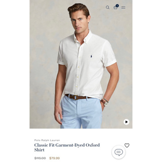 PRE ORDER รุ่นใหม่ ❤️‍🔥• Ralph Lauren Classic Fit Garment-Dyed Oxford Shirt (men’s size)**สินค้าแท้100%