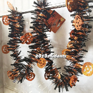 🇹🇭❗️พู่สายรุ้งฮาโลวีน 1.5เมตร พู่ฟักทองเส้นใหญ่ ประดับตกแต่งวันฮาโลวีน halloween garland