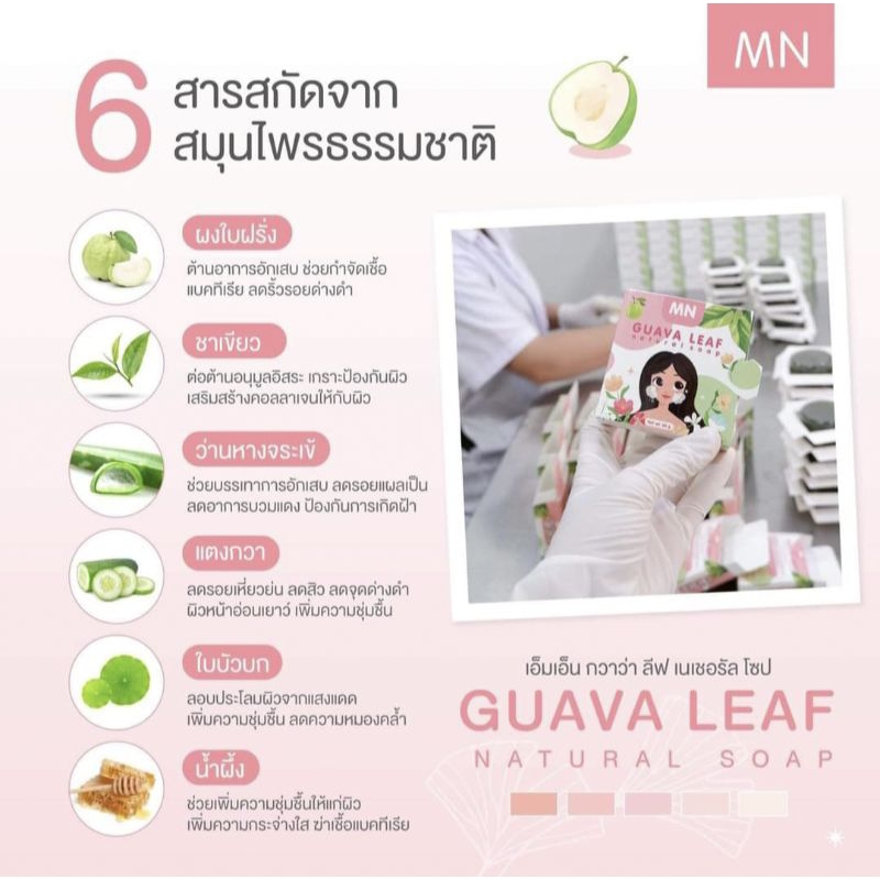 สบู่ล้างหน้าแบรนด์ครีมนมสด-guava-leaf