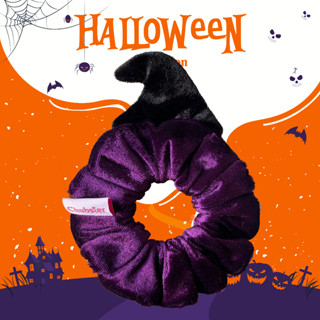 Witch Halloween Scrunchie ยางรัดผม ฮาโลวีน ผ้ากำมะหยี่ ยางมัดผม แฟชั่น