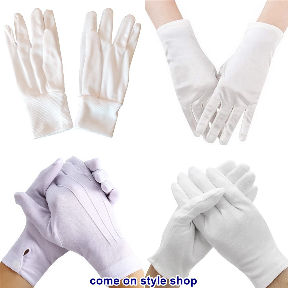 ถุงมือผ้าสีขาว-ถุงมือออกงาน-ทางการ-เต้น-เชียร์กีฬา-งานแสดง-คอสเพลย์-ฮิปฮอป-ปาร์ตี้-white-glove-for-party-cosplay-parade