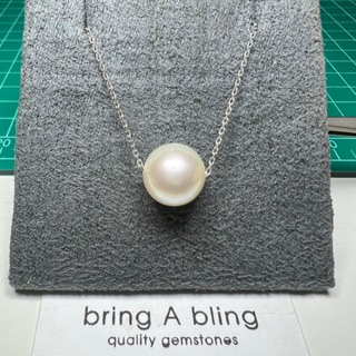 สร้อยไข่มุก Southsea (pearl necklace ) 12.0 มม ของออสเตรเลีย สร้อยยาว 16-18 นิ้ว ชุบทองขาว