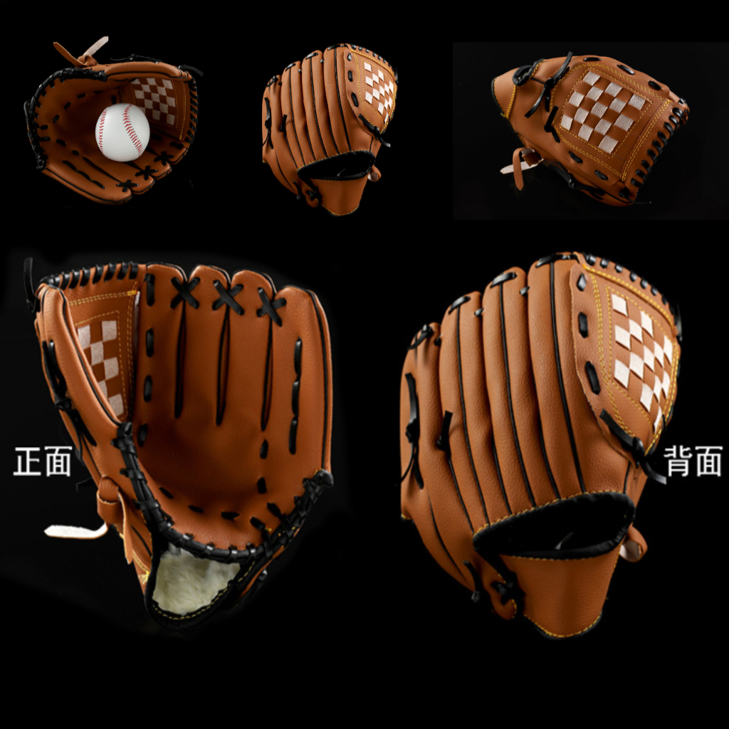 eroro-baseball-ถุงมือเบสบอลหนัง-สีน้ำตาล-อุปกรณ์กีฬา-ถุงมือซ้อม-สำหรับเด็ก