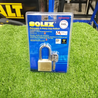 SOLEX กุญแจคล้อง รุ่น R40L (สีทองเหลือง)