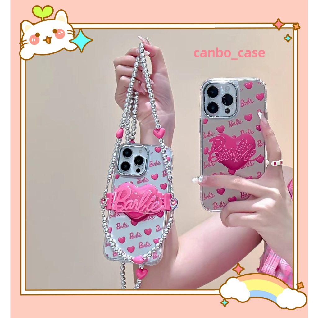 ส่งของขวัญ-เคสไอโฟน-สำหรับ-11-14-for-iphone-case-13-12-pro-max-รูปหัวใจ-แฟชั่น-โซ่มุก-กันกระแทก-เคสนิ่ม-เคสโทรศัพท์