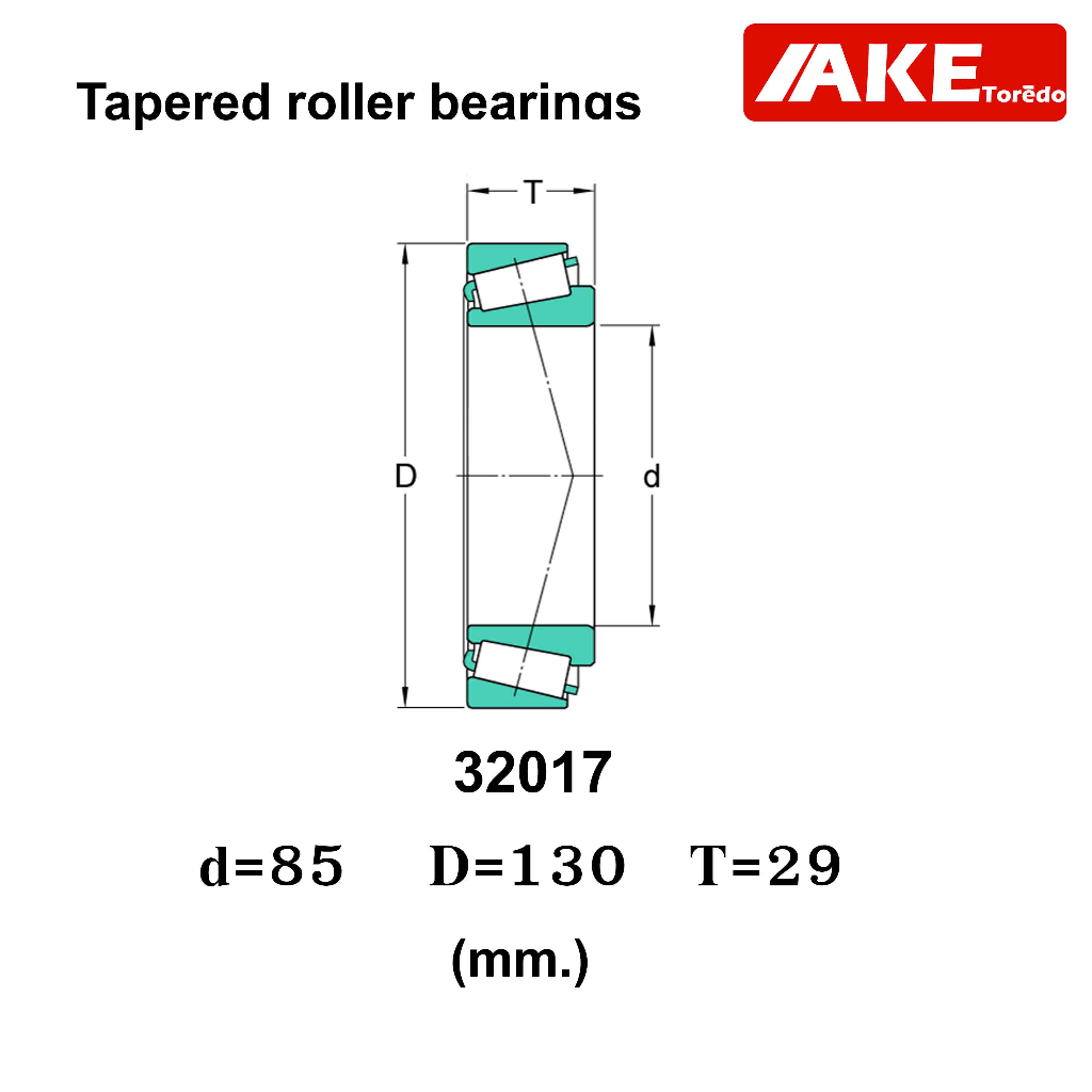 ตลับลูกปืนเม็ดเรียว-32016-32017-32018-32019-32020-ตลับลูกปืนเตเปอร์-tapered-roller-bearings