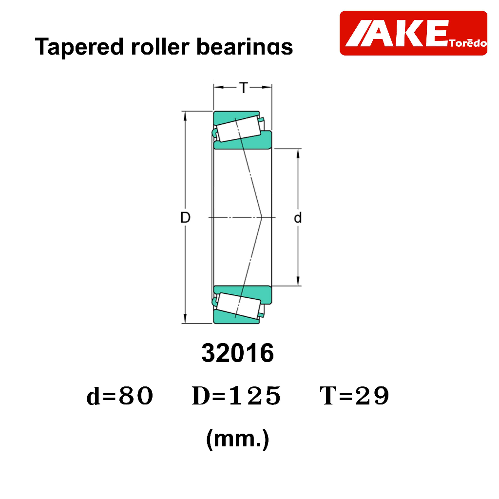 ตลับลูกปืนเม็ดเรียว-32016-32017-32018-32019-32020-ตลับลูกปืนเตเปอร์-tapered-roller-bearings