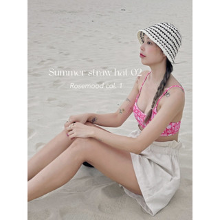 Summer straw hat 02 : Rose mood col 1