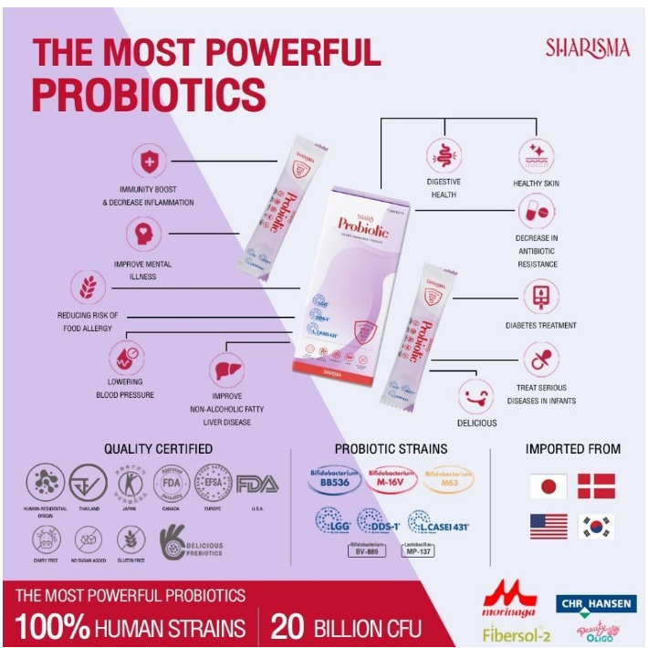 sharis-probiotic-โพรไบโอติก-1กล่อง-7-ซอง-อาหารเสริม-รักษาสมดุลจุลินทรีย์-ช่วยเสริมภูมิในลำไส้