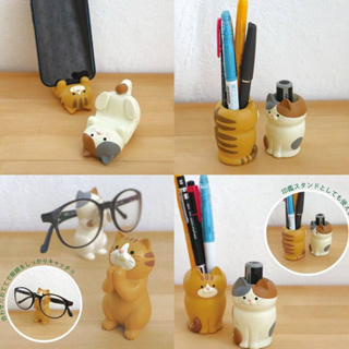 พร้อมส่ง🌈ของตกแต่งบ้านแมว zakka ที่เก็บแว่น ที่วางมือถือ ของตกแต่งโต๊ะทำงาน สินค้าแมวญี่ปุน ที่เก็บปากกา ที่วางแปรงสีฟัน