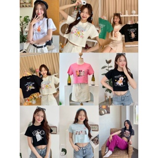 พร้อมส่ง Baby Crop #เสื้อยืดครอป สกรีนลาย