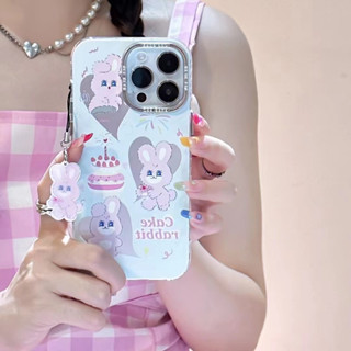 ✨สไตล์ใหม่✨เคสไอโฟน 14 Pro Max เคส for 11 12 13 Pro Max กระต่าย พร้อมจี้ เคสพกพาสะดวก iPhone 13 Case เคสกันกระแทก