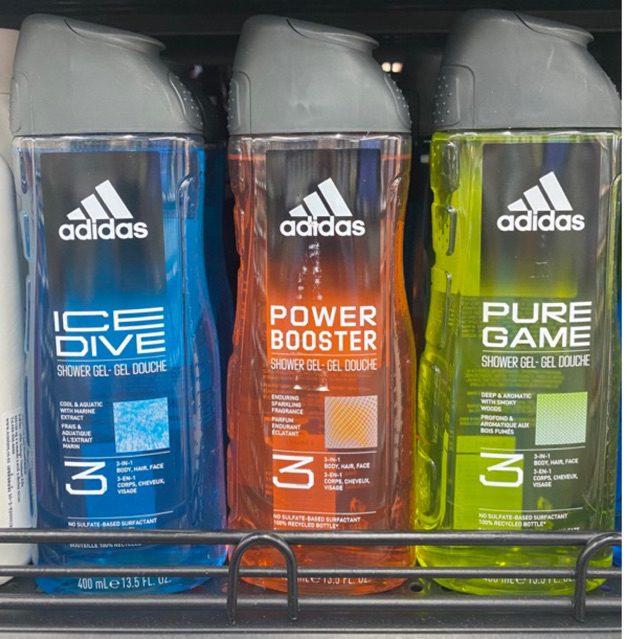 เจลอาบน้ำและดูแลผิวสำหรับผู้ชาย Adidas Shower Gel Body Hair Face 400 ml