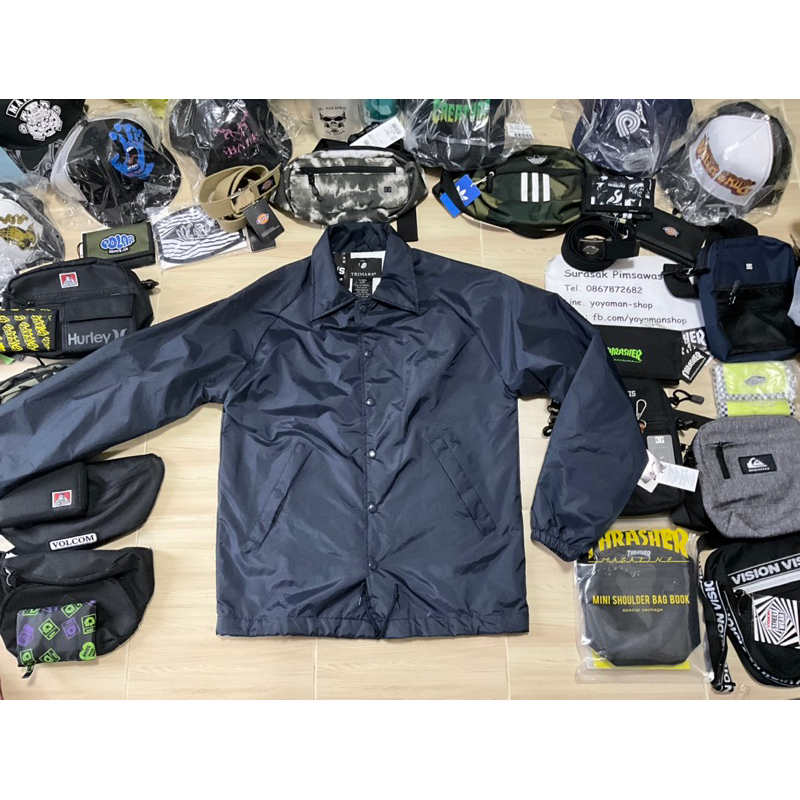 Jacket Windbreaker TRIMARK สีกรม ของใหม่ size S Shopee Thailand