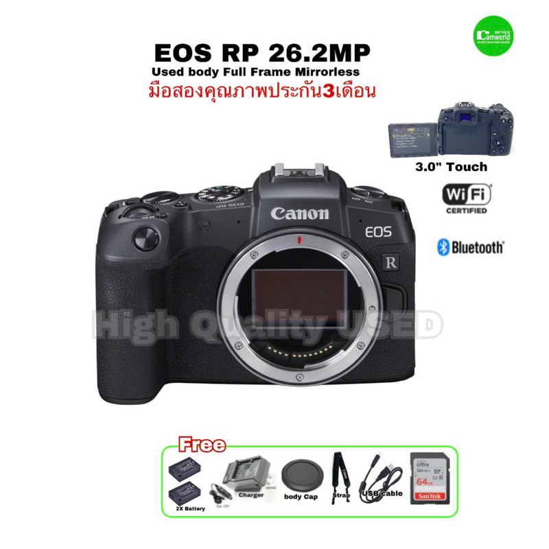 canon-eos-rp-body-used-26-2mp-full-frame-mirrorless-camera-4k-movie-wifi-bluetooth-กล้องมือสองคุณภาพประกัน3เดือน