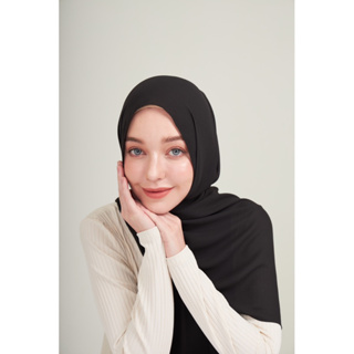 Pre-order  Super  Premiumchiffonhijabสีดำ