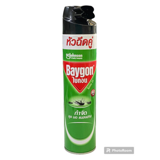 👍👍👍Baygon ไบกอน สเปรย์ฉีดกำจัดยุง มด แมลงสาบ กระป๋องสีเขียว  ของแท้ ขนาด600 มล.  (1 กระป๋อง)