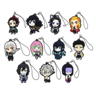 พวงกุญแจลายดาบพิฆาต​อสูร "Kimetsu no Yaiba Capsule Rubber Strap Pillar ver."