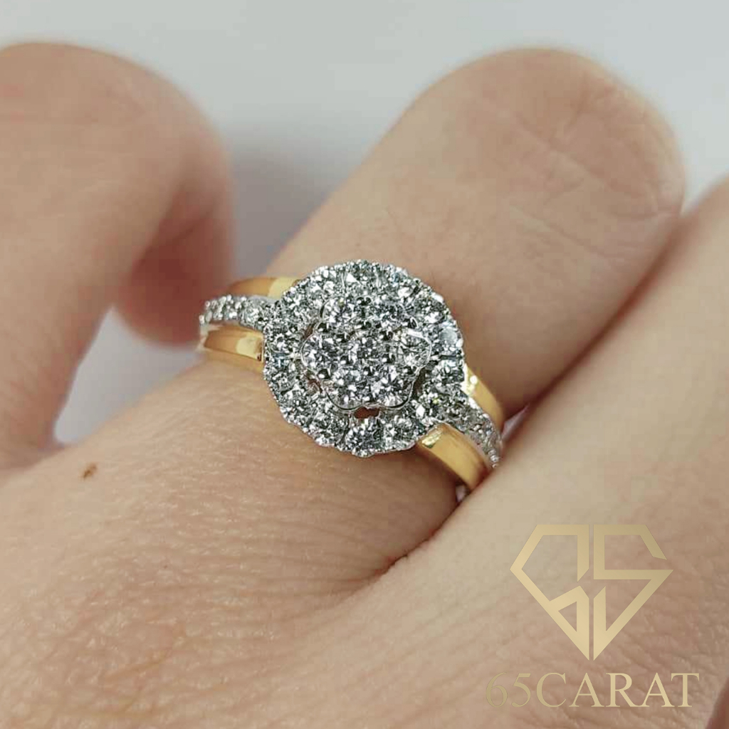 65carat-แหวนเพชรแท้น้ำ100-น้ำหนักเพชรรวม-0-81-กะรัต-รหัสr51