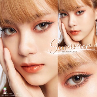 (COD) คอนแทคเลนส์ Contactlens สายฝ รุ่น Summer สายตา+ปกติ Prettydoll 0.00 ถึง - 6.00 เลนส์นิ่มใส่สบายตา แถมตลับ