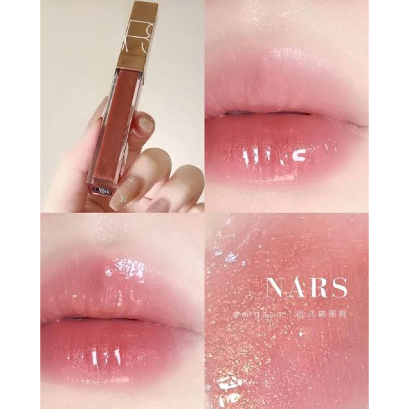 พร้อมส่ง-แท้-ส่งไว-nars-afterglow-lip-shine-gloss-in-orgasm-ขนาด-mini-3-7-ml-no-box