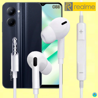 หูฟัง สมอลทอล์ค Realme In-Ear AUX 3.5 mm. เรียลมี อินเอียร์ เสียงดี เบสหนัก เล่น-หยุดเพลง-เพิ่ม-ลดระดับเสียง C33