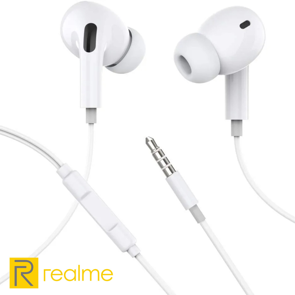 หูฟัง-สมอลทอล์ค-realme-in-ear-aux-3-5-mm-เรียลมี-อินเอียร์-เสียงดี-เบสหนัก-เล่น-หยุดเพลง-เพิ่ม-ลดระดับเสียง-c33