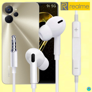 หูฟัง สมอลทอล์ค Realme In-Ear AUX 3.5 mm. เรียลมี อินเอียร์ เสียงดี เบสหนัก เล่น-หยุดเพลง-เพิ่ม-ลดระดับเสียง 9 5G