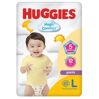 แพมเพิสฮักกี้ส์ โกลด์ Huggies Gold Soft and Slim Pant Diapers (หญิงชาย) แบบกางเกง [ลายใหม่ ซูเปอร์ฮีโร่]