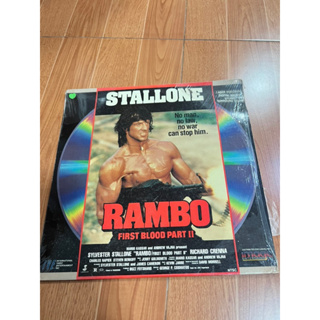 แผ่น LD เลเซอร์ดิสก์ แผ่นหนังแผ่นใหญ่ เรื่อง Rambo ภาค 2 มือ 2 เสียงอังกฤษ