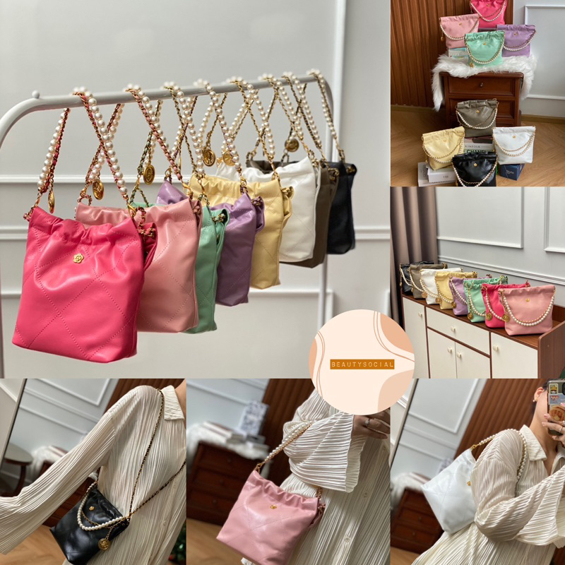 หนังแท้-ซีซี-come-back-พร้อมคอลใหม่-candy-collection-mini-22-camilia-calfskin-genuine-leather-100-หนังลูกวัว