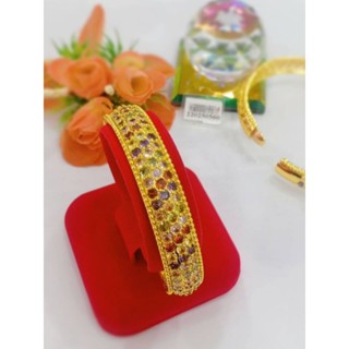 #​กำไลทองพลอยนพเก้าพร้อมส่ง