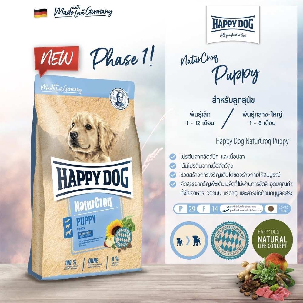 happy-dog-naturcroq-สำหรับสุนัขพันธุ์ใหญ่-ขนาด-4-กก-สินค้าลดพิเศษ-ใกล้หมดอายุ