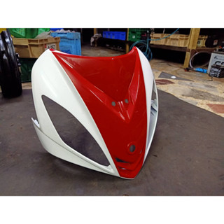 บังลมตัวหน้า YAMAHA Spark 135 สีแดงขาวใหม่แท้  อ่านก่อนสั่งสินค้าตามรูป