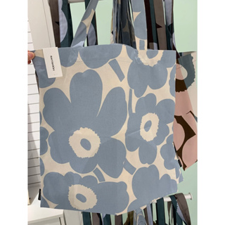 ของแท้ 100% กระเป๋าผ้า Marimekko Tote Bag /กระเป๋าผ้าใบ กระเป๋าสะพายข้าง กระเป๋าช้อปปิ้ง