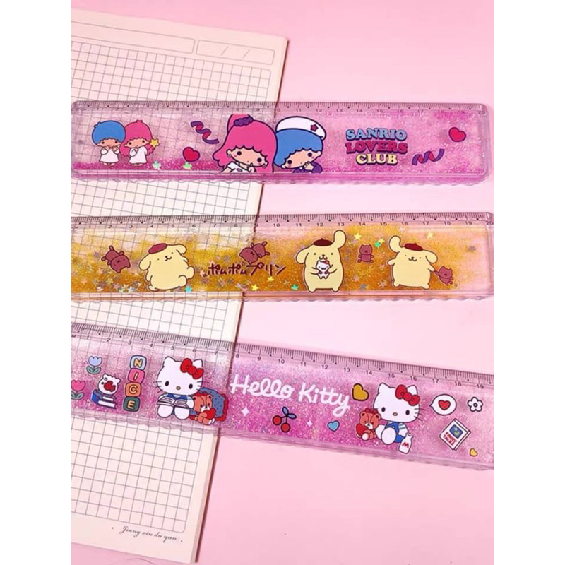 (พร้อมส่ง) ไม้บรรทัดกากเพชร ซานริโอ้ - Sanrio Ruler มี 6 ลาย | Shopee ...