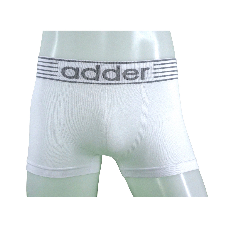 adder-แอดเดอร์-ad-bswhite-แพ็ค-2-ตัว-กางเกงชั้นในชาย-ทรง-boxer-ผ้า-spandex-ไร้รอยต่อ-ไร้ตะเข็บ-ผ้ายืดหยุ่นพิเศษ
