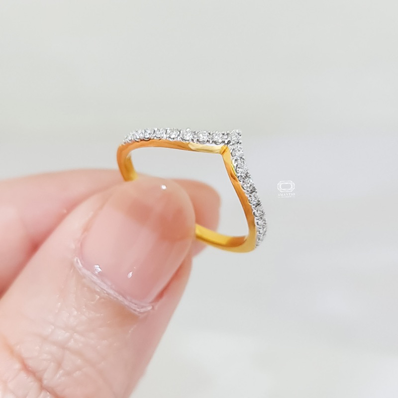แหวนเพชรแถว-amantio-diamond-เพชรแท้น้ำ99-ทองแท้18k