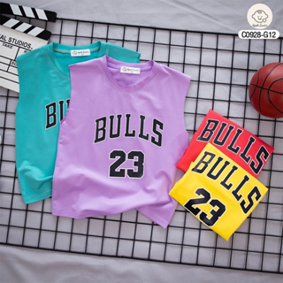 เสื้อกล้ามเด็ก เสื้อบาสเด็ก ลายBulls23