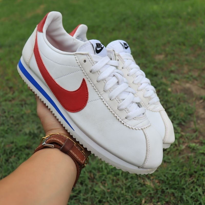 nike cortez white red swoosh