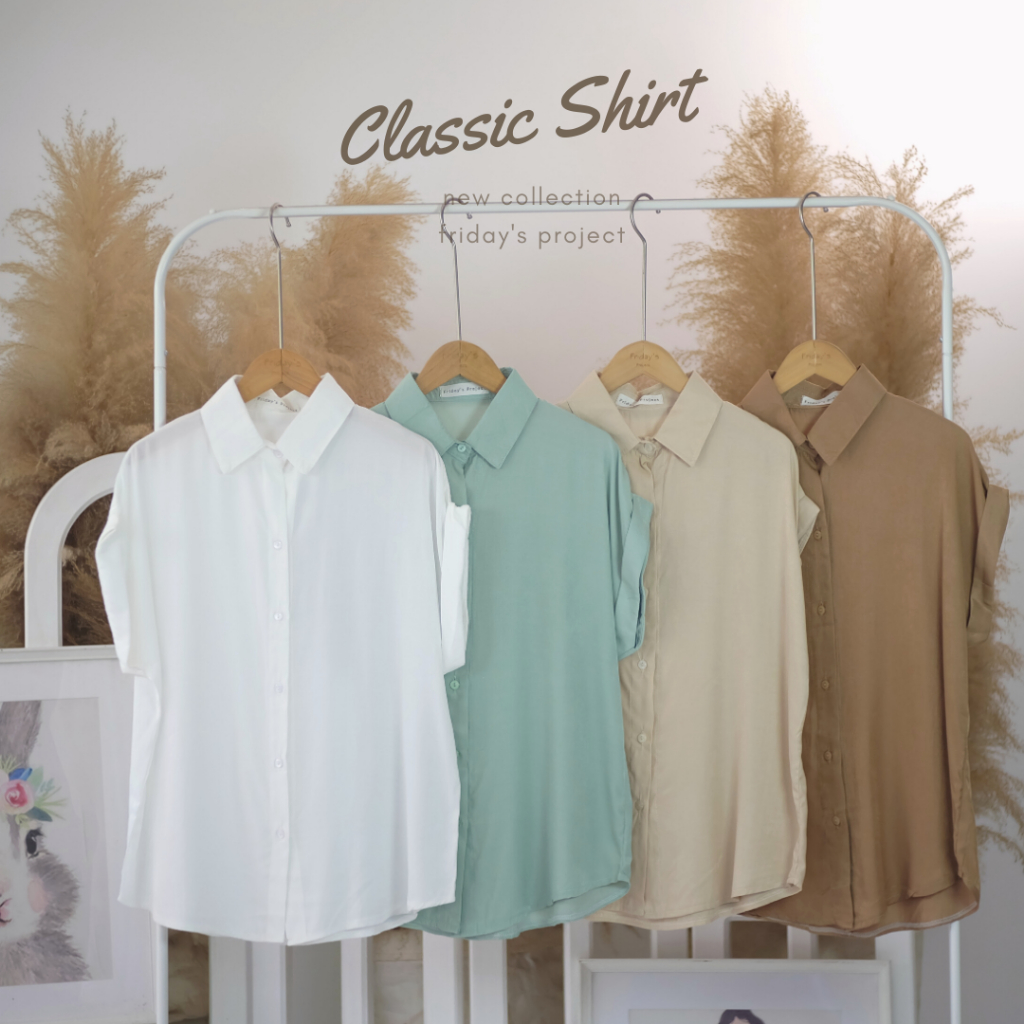 classic-shirt-เสื้อเชิ๊ตแขนพับสีเอิร์ทโทน