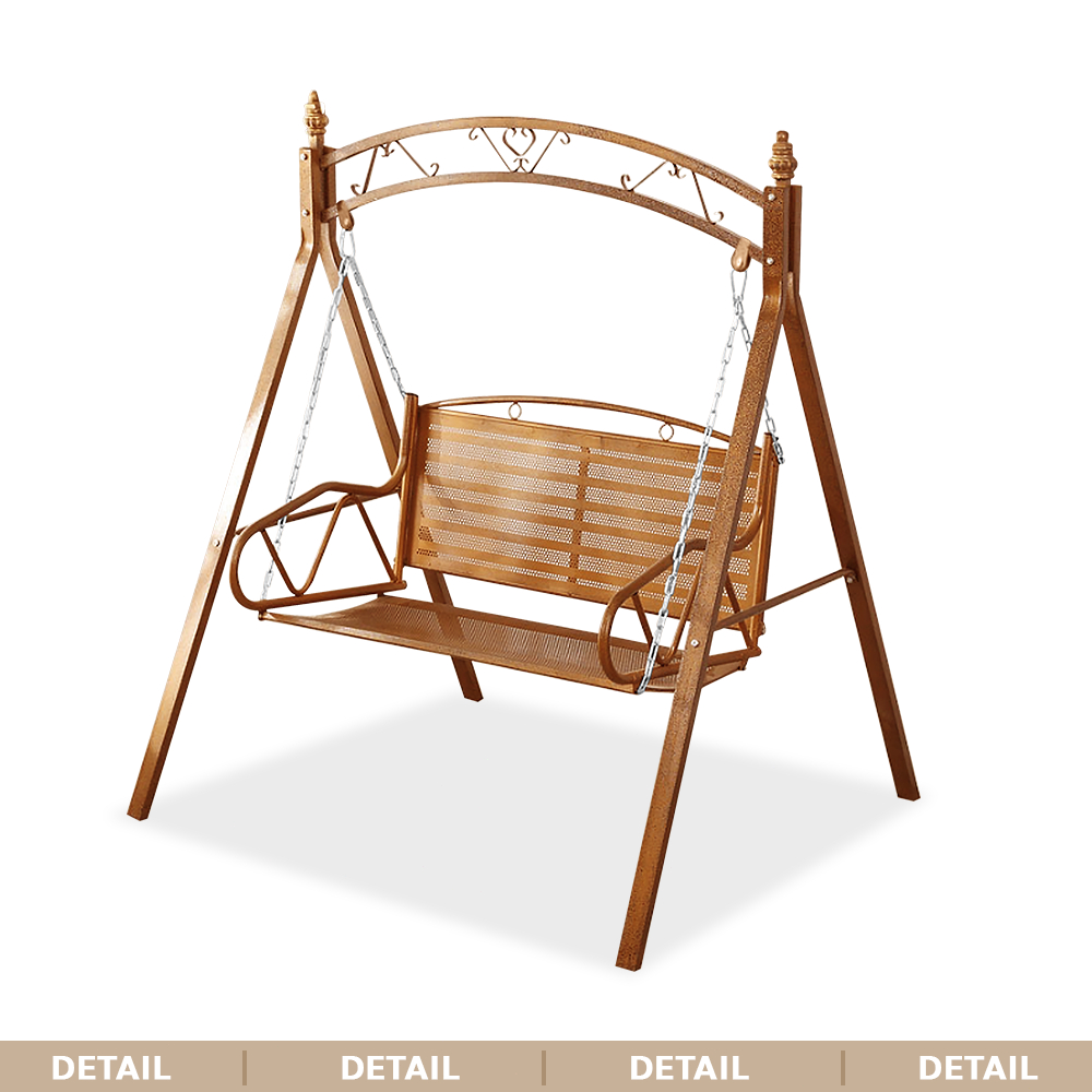 ชิงช้าเหล็ก-เก้าอี้ชิงช้า-2ที่นั่ง-แข็งแรง-garden-swing-chair